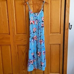 Button front floral dress